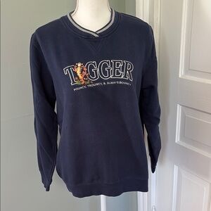 Vintage Pooh Navy Blue Tigger Sweatshirt Size Medium